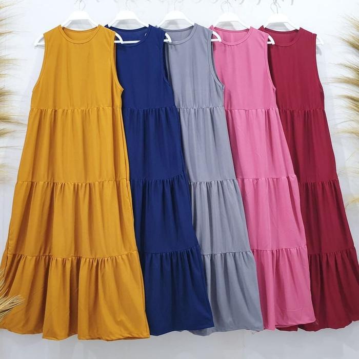 Gamis inner Model 3 Rample LD 120 Cm Jumbo Voxy Spandek Premium PJ 138 CM dan Rompi Jumbo dijual ter