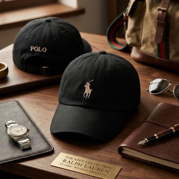 Ralph Lauren Topi Polo Apex Collection Classic Refined Essential Hitam Murah Tapi Ga Murahan