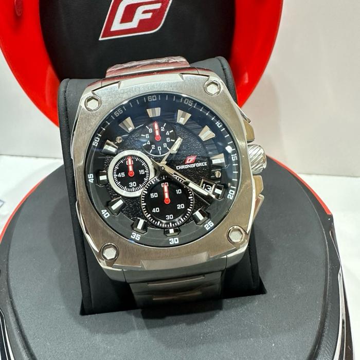Jam tangan chronoforce pria CF-5355G Original Sport Garansi Resmi Stainless Steel Anti Air