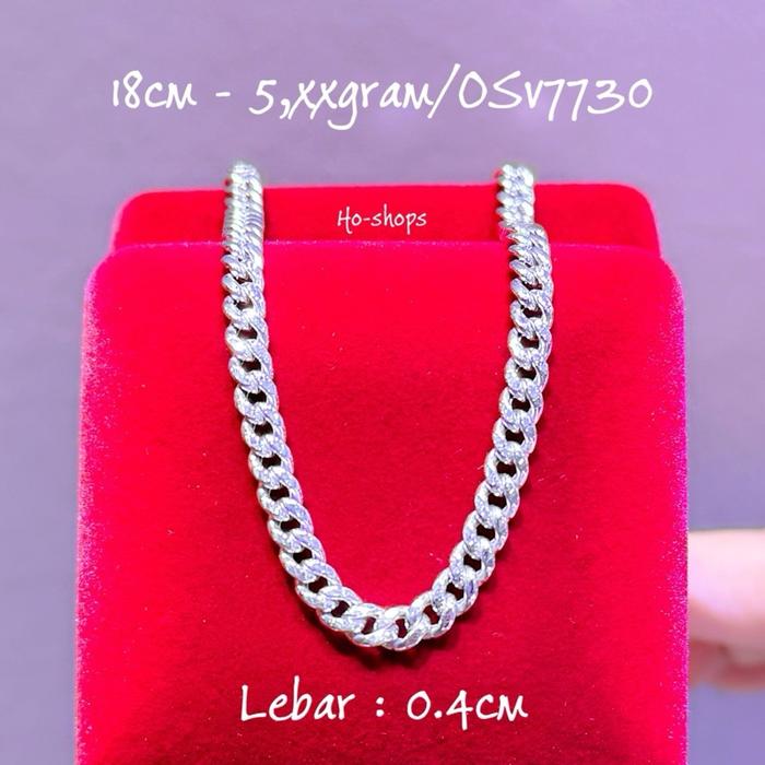 Gelang Tangan SN Mas Putih Kadar 750 Asli Emas