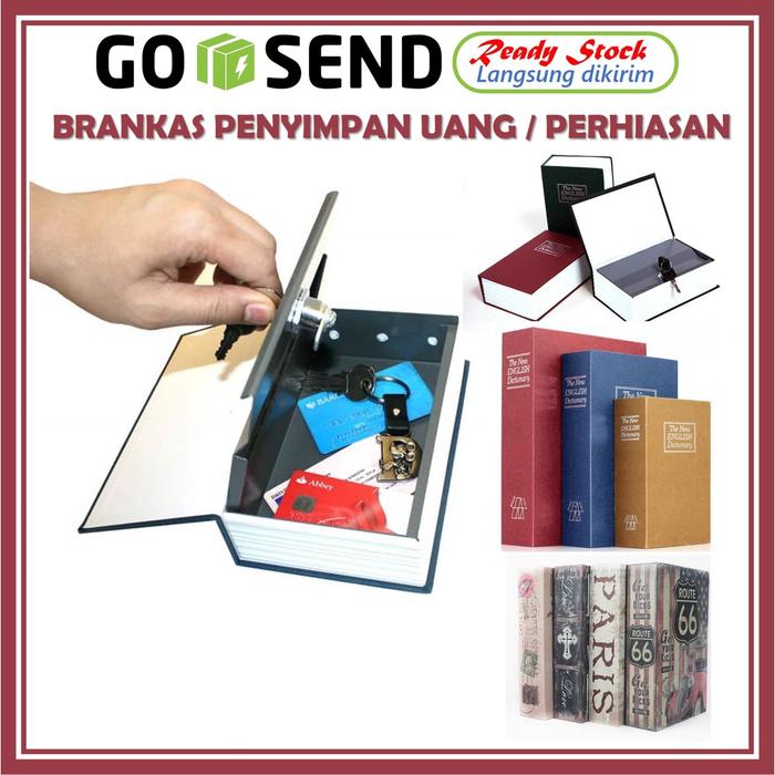 READY BRANKAS BRANGKAS MINI KOTAK RAHASIA BUKU KAMUS HP UANG DUIT EMAS PERHIASAN Buku Brankas Mini k