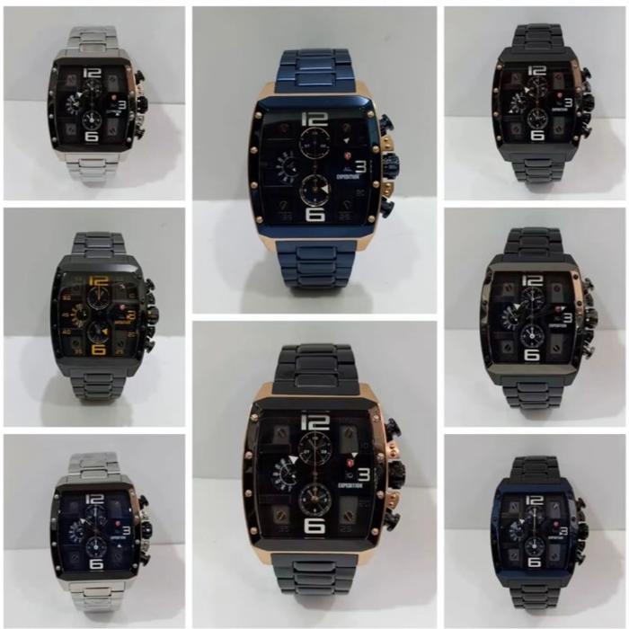 Jam Tangan Expedition E6636M dengan Desain Elegan dan Fungsi Chronograph, Tali Stainless Steel, Taha