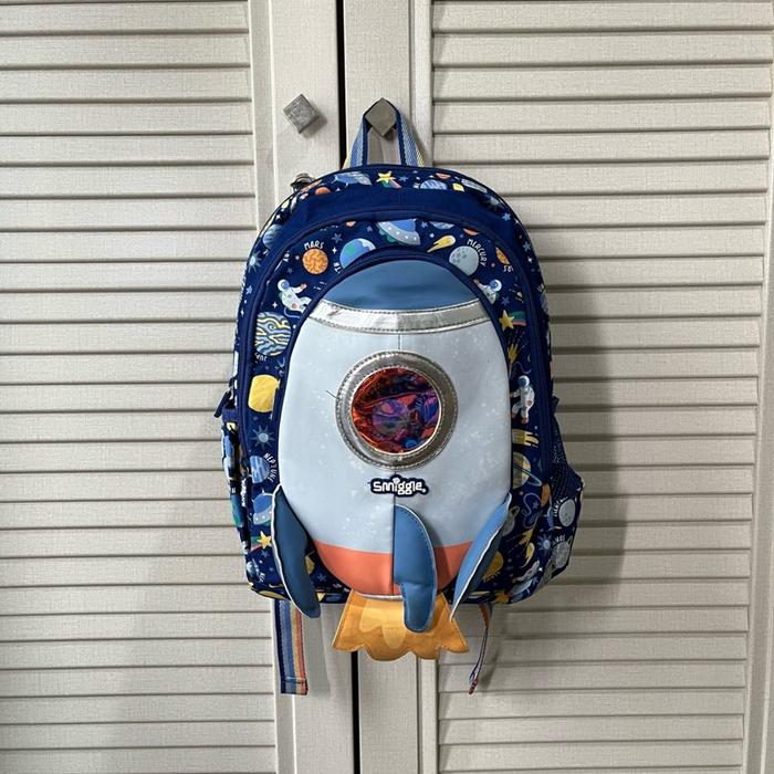 ransel tas second smiggle astronot muat leptop untuk sekolah atau travelling
