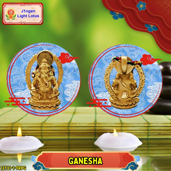 Kalung Liontin Rupang Ganesha Jambhala Merah