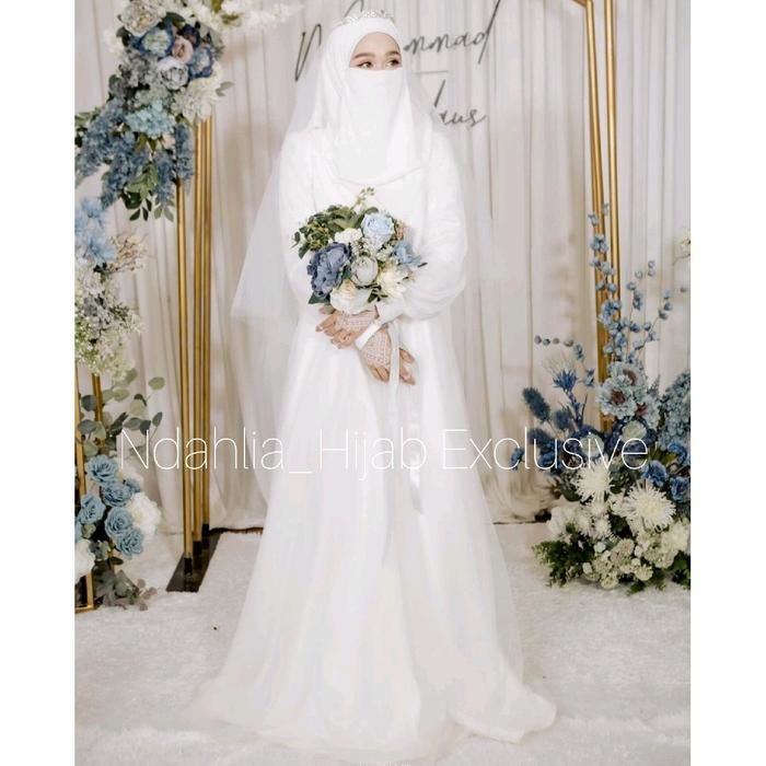 GAUN AKAD SYARI FULL SET GAUN,VEIL,JILBAB,CADAR