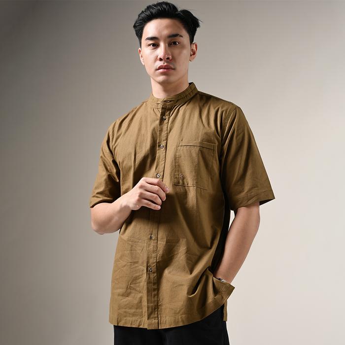 BILAL by KAUM ADAM - Kemeja koko modern bahan premium kerah ciangi lengan pendek kancing sampai bawa
