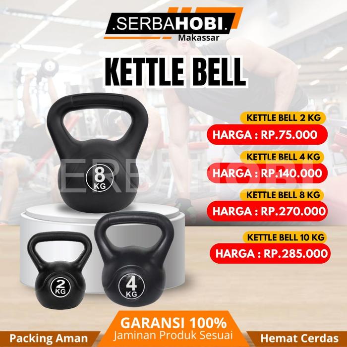 TERLARIS Kettlebell Murah / Kettlebell Olahraga Gym Alat Angkat Beban 2kg/4kg/6kg/8kg/10kg READY