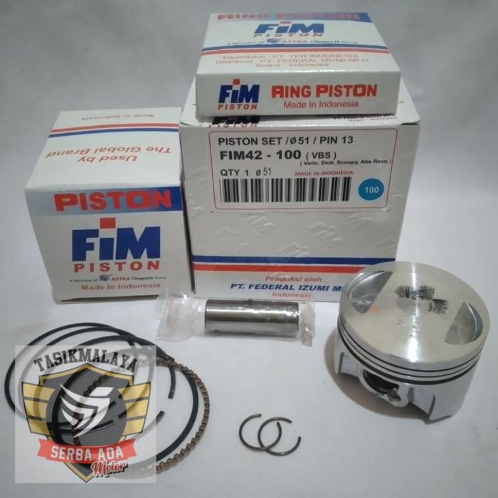 Piston Kit Seher Kit Fim 42 Vario Beat Scoopy Revo Absolute Blade