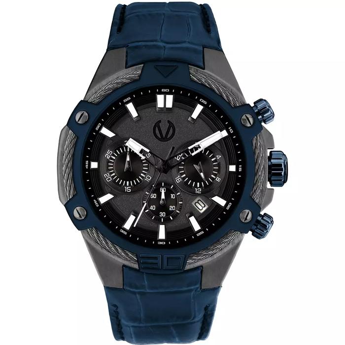 Jam Tangan Pria Christ Verra 53605G Chronograph Tali Kulit Original