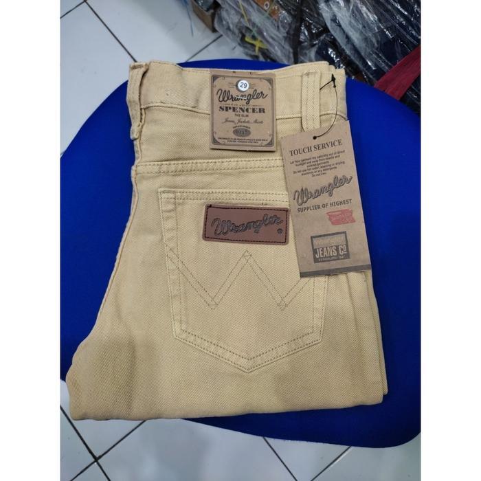 Celana Wrangler Jeans Pria Black Garment Blueblack Standar 27-38