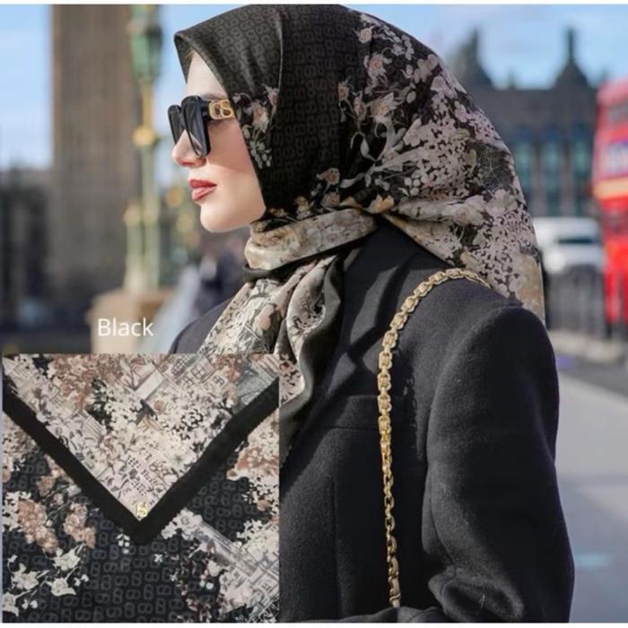 ADA LOGO B Hijab jilbab segiempat buttonscarves kw button kw terbaru terlaris