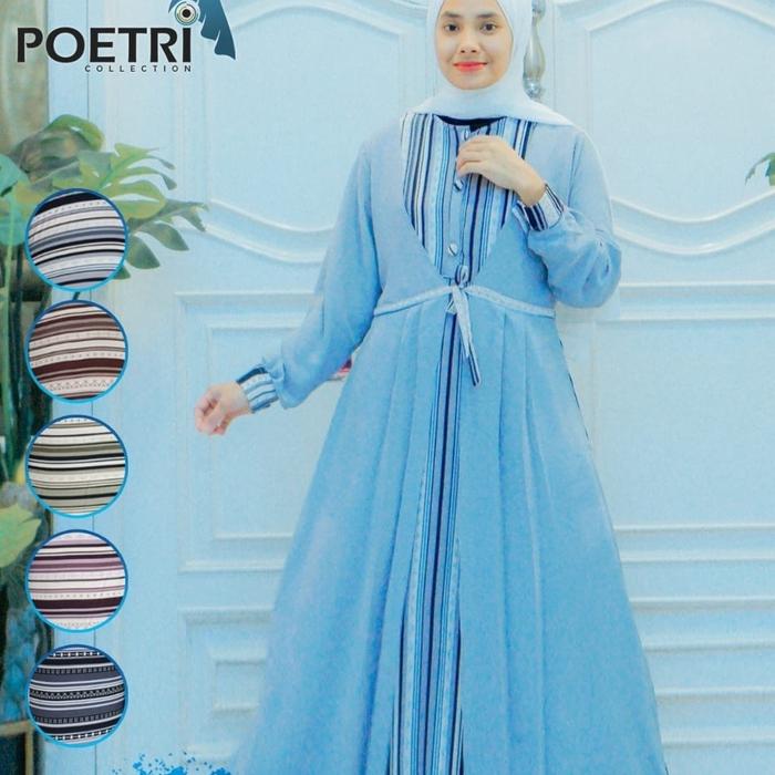 GAMIS POETRI/Gamis lebaran/Gamis model baru/Gamis terlaris/Gamis remaja/Gamis kekinian/Gamis busui/G