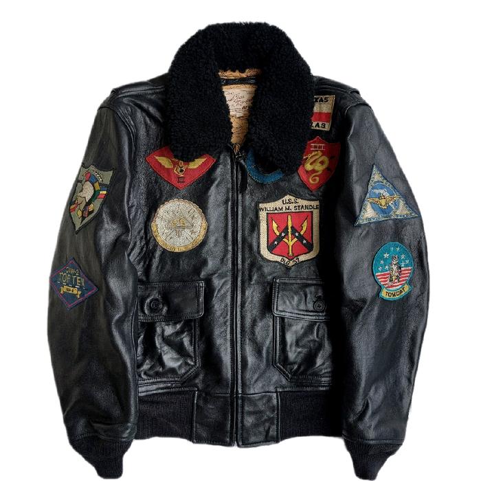 AVIREX TOPGUN G1 G-1 VINTAGE LEATHER FLIGHT JACKET JAKET KULIT