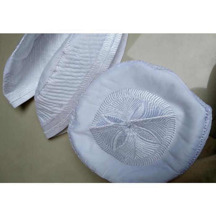 Terbaru Peci Haji Kopiah Putih Songkok Bugis Madinah Malaki Banjar Import