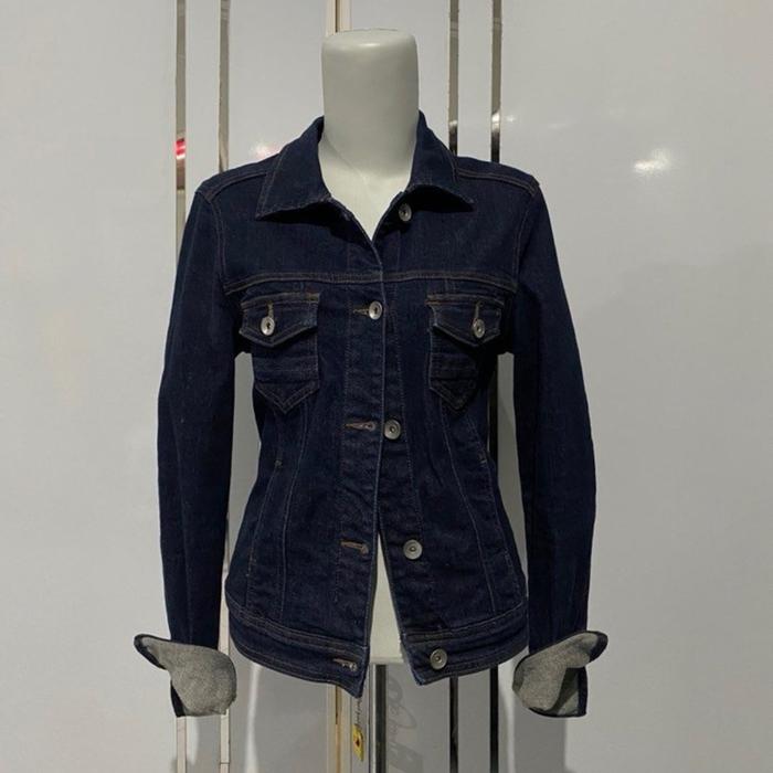 JAKET JEANS COLORBOX WARNA DARK DENIM