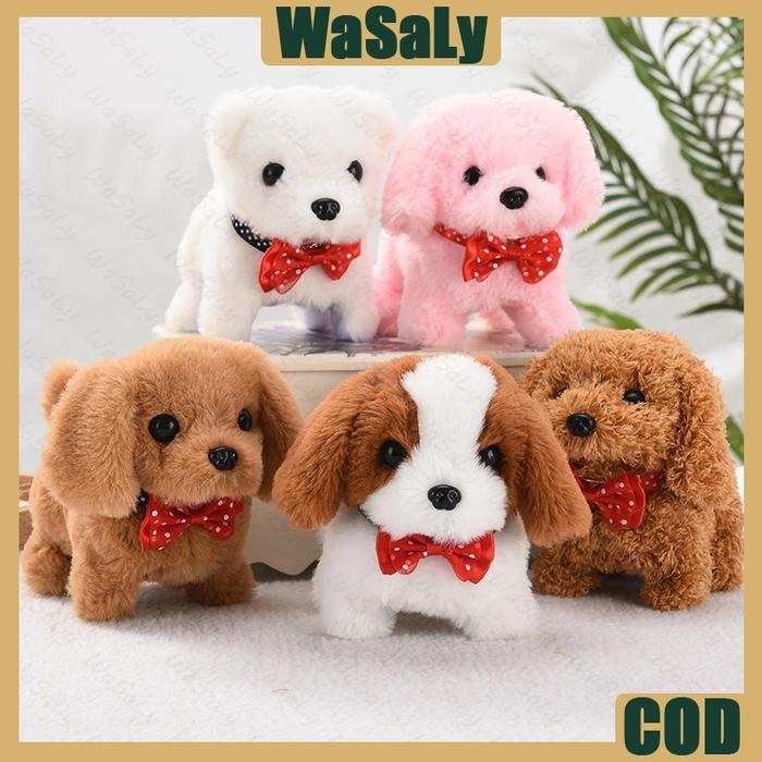 Dog Walking Doll Boneka Anjing Mainan Bayi Mainan Boneka Anjing Elektrik Bahan Plush Dengan Ekor Ber