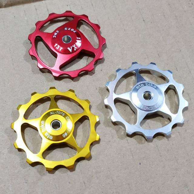 "Jual Produk Pulley RD SEPEDA 13T Alloy Sealed Bearing CNC Jockey Wheels Rear Derailleur Gir ''
