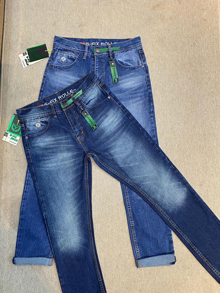 CELANA PANJANG PRIA NON STRET REGULER FIT SFIX ROLLE SIZE 28-33 slim-fitting denim Panjang Pria Mot