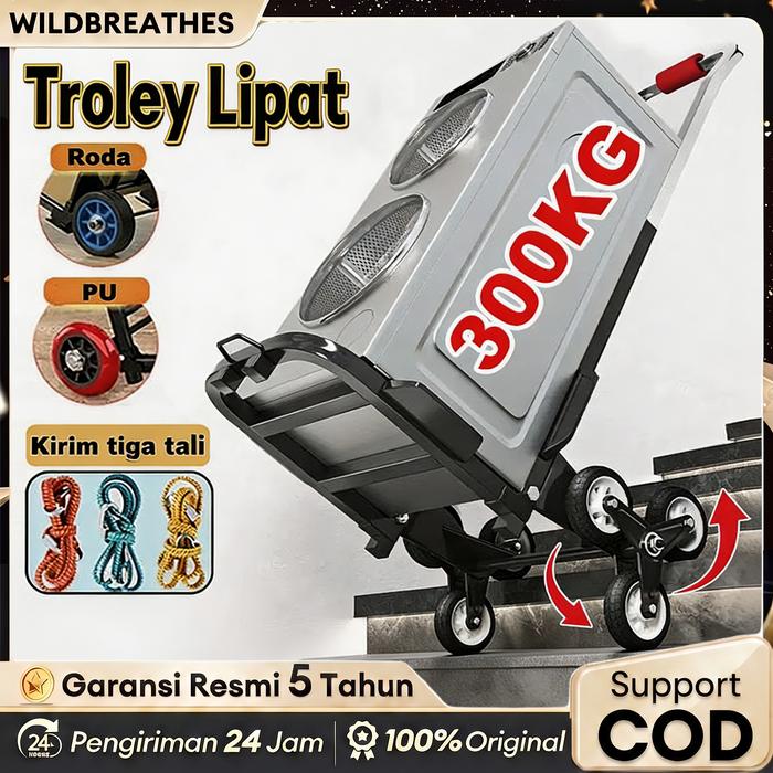 【Pengiriman hari ini】Troley Lipat Bahan Besi Trolley Troli Troly Lipat Besi Galon Tabung Gas Ser