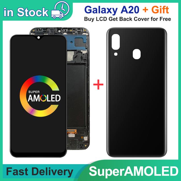 6.4''Super AMOLED For Samsung Galaxy A20 A205 SM-A205F LCD Display