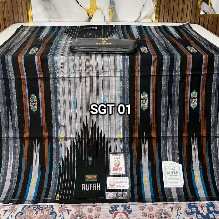 promo puncak ramadhan sarung alifah type sgb grade gold kemasan dompet motif full songket
