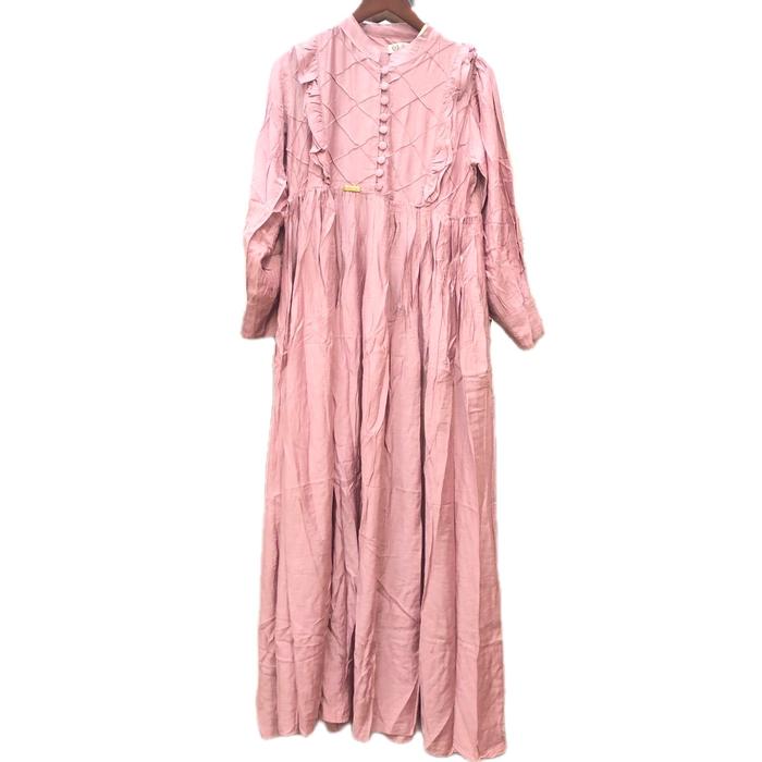 Gamis polos frilla04 Muslim Wanita