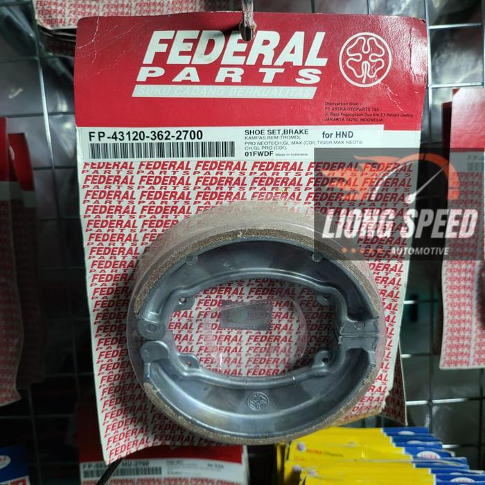 kampas rem belakang Honda GL Pro, Max, CDI, Tiger FEDERAL Original
