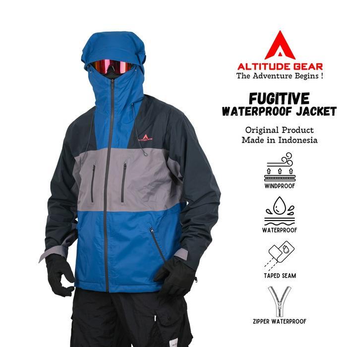 Eiger - jaket gorpcore waterproof Altitude Gear Fugitive Pria Wanita Outdoor Hangat  Casual Tebal Un