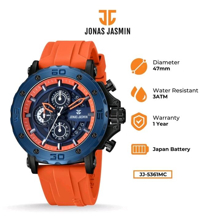 Jam Tangan Pria JONAS JASMIN JJ-5361MC Analog Chrono Aktif Watches Garansi 1 Tahun