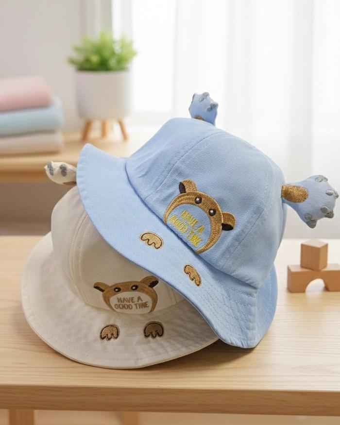 Topi Bucket Anak Bordir Have A Good Time Tanduk (6-24 Bulan)
