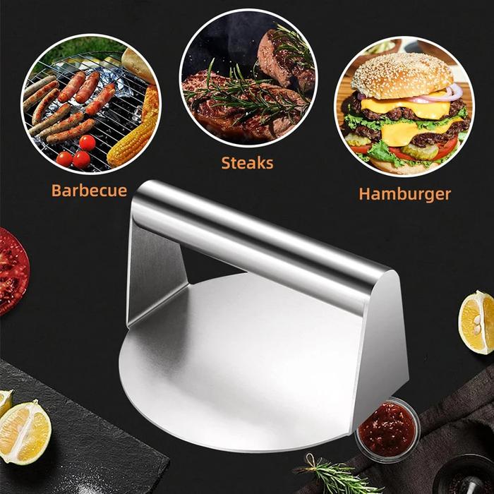1Pcs 304 Stainless Alat Burger Press Burger Peralatan Dapur Alat Press Daging Burger Pengepres Dagi