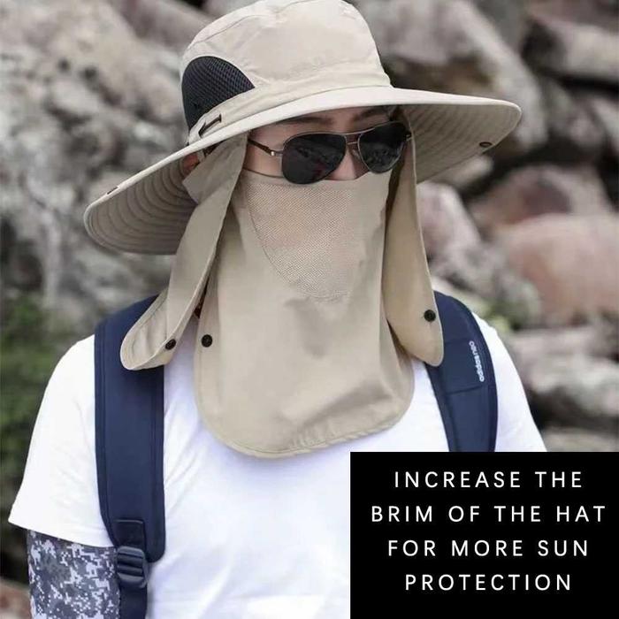 Topi Anti Uv Fishing Bundar Cadar Pria Wanita Outdoor Topi Panas Camping Termurah Petani Murah Alan 