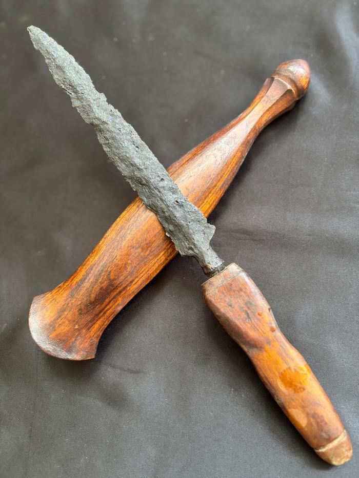 Tombak Biring Lan@ng Pamor Kelengan temuan Tangguh Est. Singosari