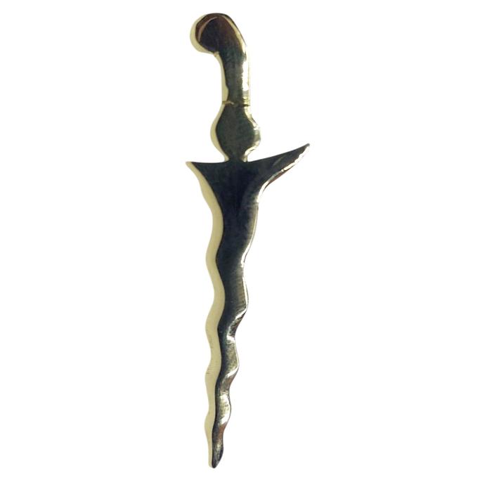 Pin Keris Jawa Full Kuningan Peniti Bros Manten