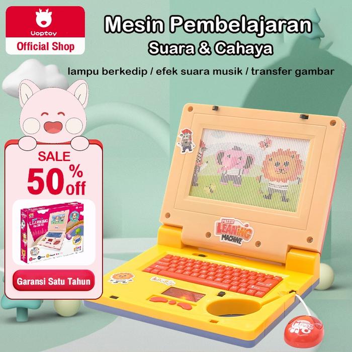 Uoptoy Mainan Laptop Anak Alat Bantu Belajar Learning Machine Notebook Laptop Mainan Edukasi Anak La