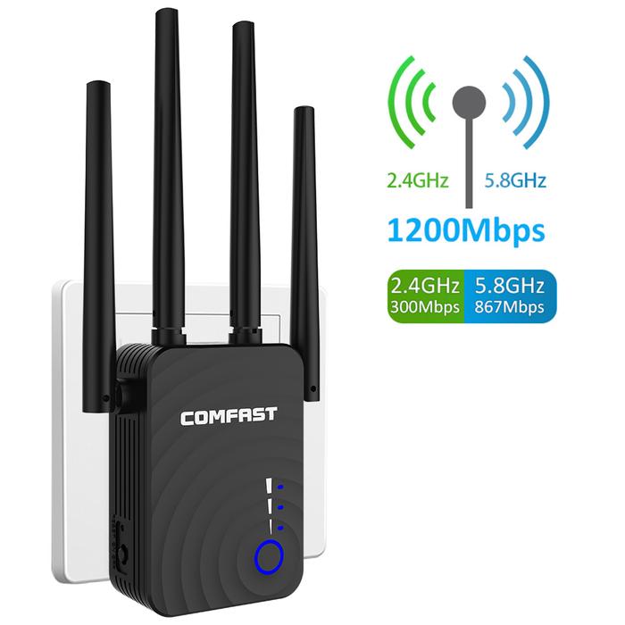 Comfast 1200Mbps Wireless Wifi Extender Wifi Repeater/Router Dual