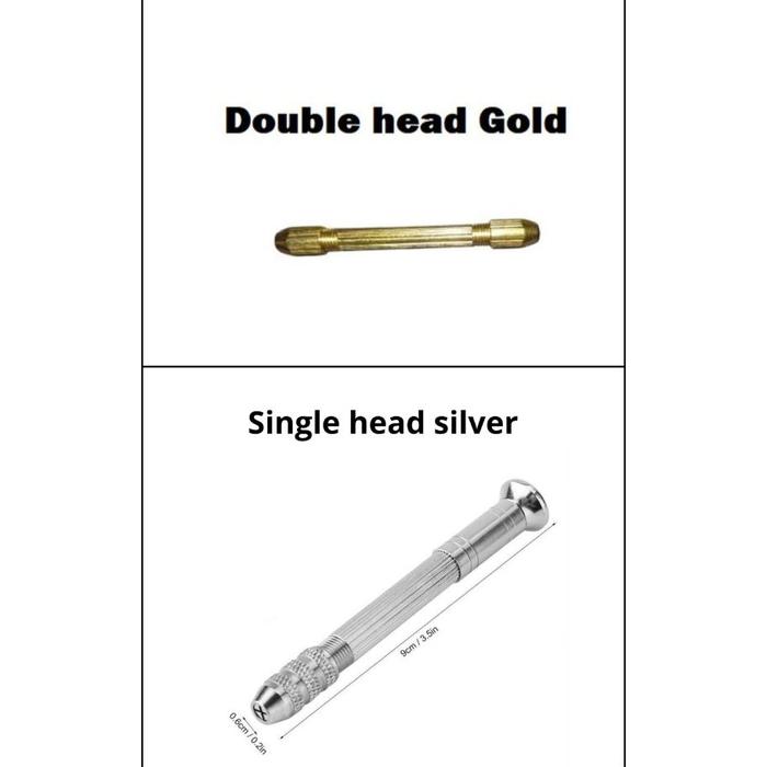 Bor Tangan Manual Mini Hand Drill Double Head Single Headed