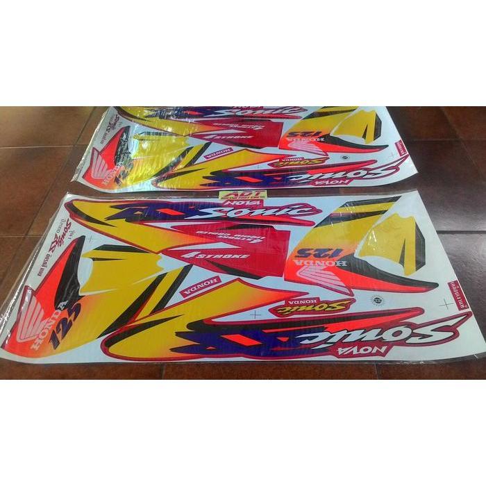 striping honda sonic 125 cbu merah OSEAN