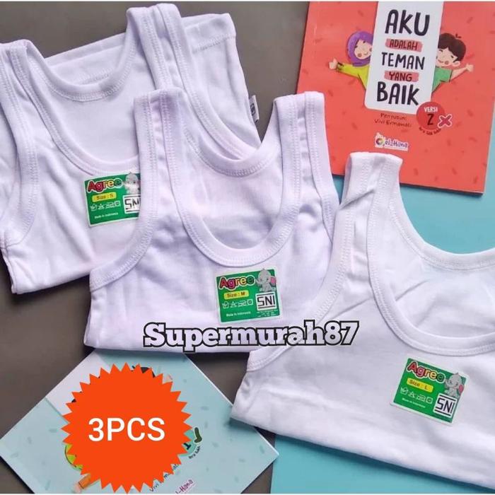 [ 3PSC ] Singlet agree ST 02 / singlet agree anak / singlet agree murah