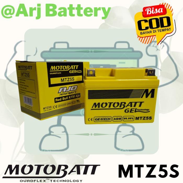 Aki Motor Beat, Vario 110, Scoopy, Revo, Blade, Motobatt Mtz5S Aki Kering Tbk