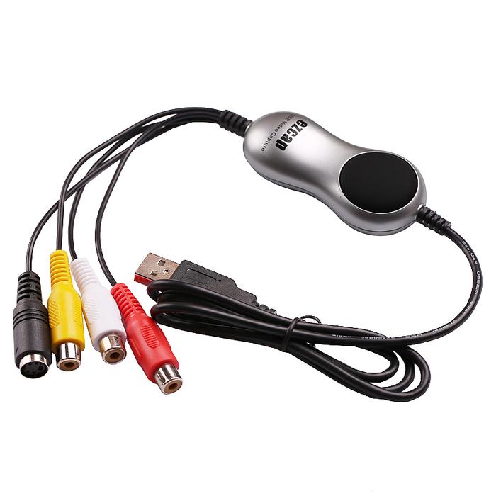 Ezcap170 USB 2.0 8MM VHA Video Tape Cassette Player AV S-video Camera