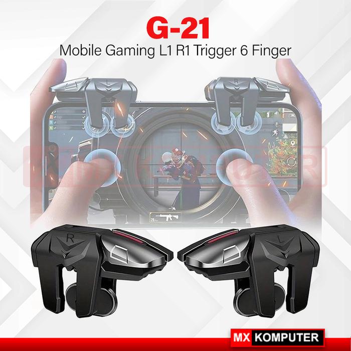 G21 Trigger Pubg FF Fps L1 R1 Gaming Six Finger Trigger Gaming