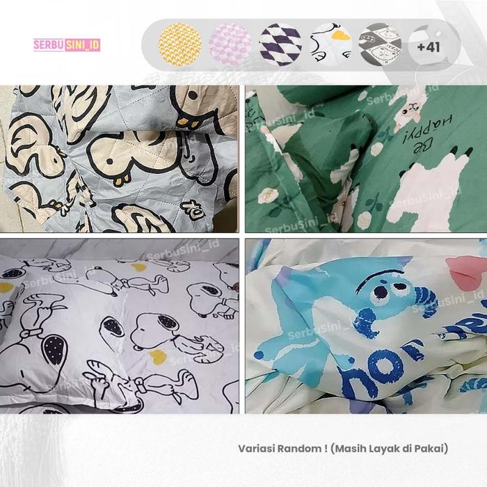 SERBU SINI Bedcover Set Sprei / Bedcover Only Cuci Gudang Motif Random 1 Set Motif Selimut Sprei