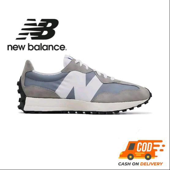 SEPATU NB 327 GREY WHITE UNISEX 100% BNIB 36 45