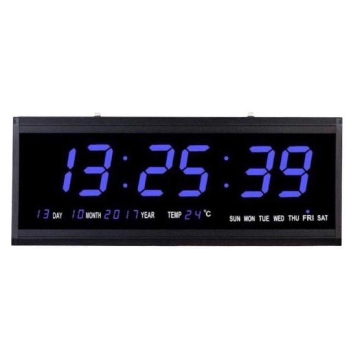 Sonifer Jam Dinding Digital Besar LED Clock SMS-4819 Biru