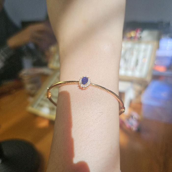 gelang permata biru cantik, permata biru