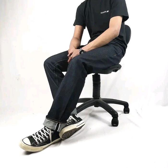 Movment - DENIM POLOS SELVEDGE BLACK INDIGO || SELVEDGE DENIM ACCENT 15 OZ || JEANS DENIM SELVEDGE P