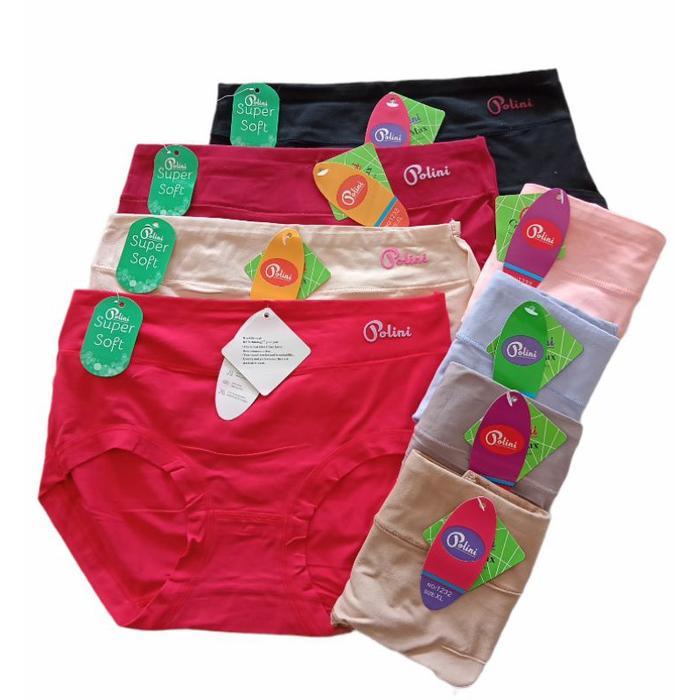 6Pc Cd Polini 1232 1241 Super Soft Celana Dalam Wanita Polini Cd Perempuan Polini 1232 Coolmax