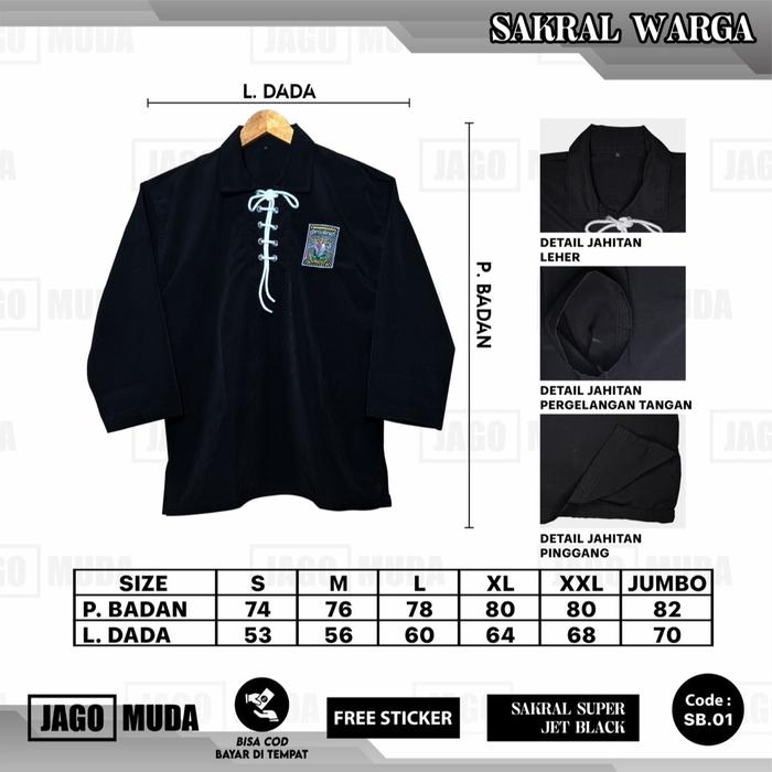 Baju Sakral Warga Psht Bahan Blackjet Nagata Alexandro