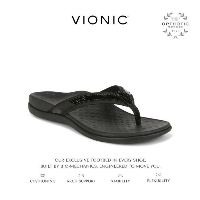 Vionic Tide Black Sandal Wanita